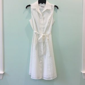 Donna Ricco Shirtdress White Size 4